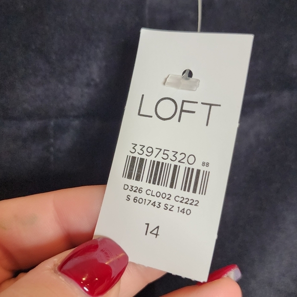 NWT Loft Velvet Black Riviera Slim Pants Womens Size 14 - Picture 3 of 16